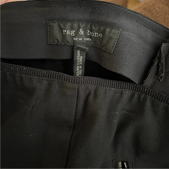 Rag & Bone New York Pants Women's Size 8 Black Ponte Skinny Ankle Zip Stretch - Picture 6 of 6